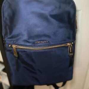 Michal Kors Navy Blue Nylon Backpack